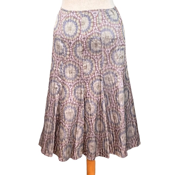 Lafayette 148 Women’s Formal Metallic Abstract Print Shimmering Midi Ski… - Picture 5 of 12